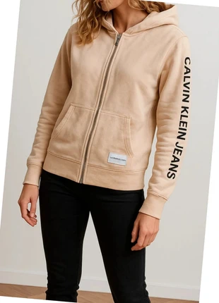 Calvin Klein Jeans Veste zipee a capuche urbain beige, Taille M - Bon etat, marque: Calvin Klein, état: Très bon état, taille: M / 38 / 10, 30,00 €, 32,20 € Protection acheteurs incluse