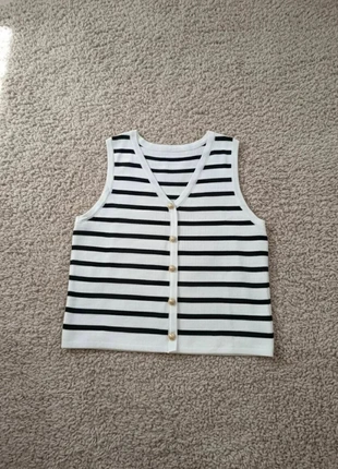 Gilet sans manches marinière, brand: noctyra, condition: Very good, size: S / 36 / 8, €37.99, €40.59 includes Buyer Protection