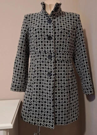 Cappotto fantasia nero grigio, marque: Made In Italy, état: Très bon état, taille: L / 40 / 12, 10,00 €, 11,20 € Protection acheteurs incluse