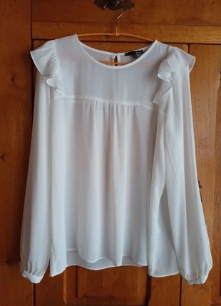 Blouse blanche femme Etam 42, merk: Etam, staat: Heel goed, maat: XL / 42 / 14, € 5,00, € 5,95 inclusief Kopersbescherming