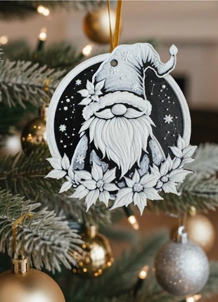 Christmas Gnome Ornament – 3D Layered Holiday Decoration, marca: Ideal, estado: Novo sem etiquetas, €3.50, €4.38 inclui Proteção do Comprador