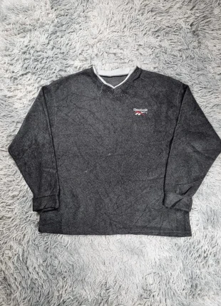 Sweat polaire Reebok vintage 90s col V gris logo brodé rétro sportwear homme, marca: Reebok, estado: Bueno, tamaño: XXXL, 26,00 €, 28,00 € Protección al comprador Pro incluida