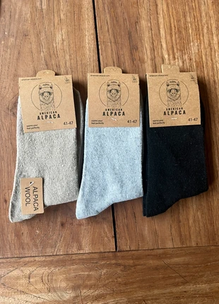41-47, 3 paar dunne alpaca wollen sokken grijs zwart en beige, merk: Alpaca, staat: Nieuw zonder prijskaartje, maat: Universeel, € 7,50, € 8,58 inclusief Kopersbescherming Pro