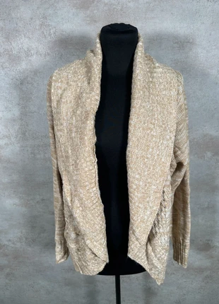 Cardigan Maille Torsadée Cable Knit Vintage Faded Glory beige texturé ample taille XXL, merk: Vintage Dressing, staat: Heel goed, maat: XXL / 44 / 16, € 15,00, € 16,45 inclusief Kopersbescherming Pro