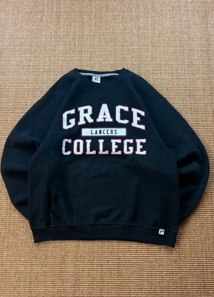 Pull Russell Athletic crewneck noir College Lancers print universitaire USA 90s 2000s L mixte #0273, marke: Russell Athletic, zustand: Sehr gut, größe: L, 34,30 €, 36,72 € beinhaltet Vinted-Käuferschutz Pro