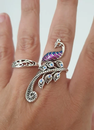 Grande bague paon en argent 🦚, zustand: Sehr gut, größe: Größenverstellbar, 16,00 €, 17,50 € beinhaltet Vinted-Käuferschutz Pro