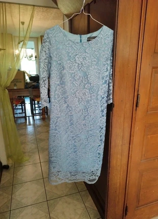 Robe bleu clair turquoise dentelle S/36 vintage Almatrichi lace dress 60s pin up retro 96 cm, marke: Almatrichi, zustand: Sehr gut, größe: S / 36 / 8, 15,00 €, 16,45 € inklusive Vinted-Käuferschutz