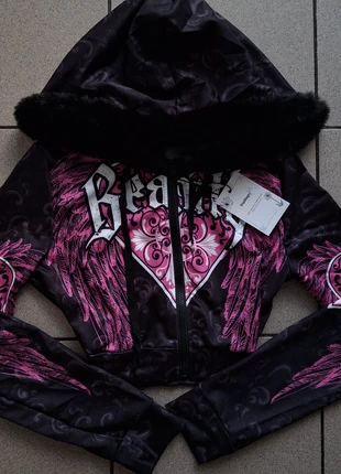 Streetwear Y2k fur zip up hoodie fitted vintage 2000s XS, marque: Findings7, état: Neuf avec étiquette, taille: XS / 34 / 6, 29,00 €, 31,15 € Protection acheteurs incluse