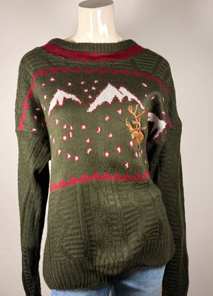 Green Nordic Sweater for Women – Vintage Style, brand: Vintage Dressing, condition: Very good, size: L / 40 / 12, €22.90, €24.75 includes Buyer Protection