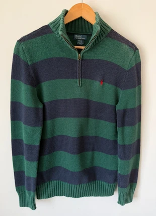 Ralph Lauren Pull 1/4 zip col camionneur vert bande marine junior garçon taille 18-20 ans (S) coton, marque: Ralph Lauren, état: Très bon état, taille: S, 45,00 €, 47,95 € Protection acheteurs (Pro) incluse