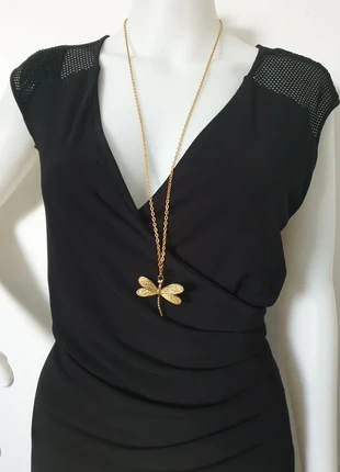 Collier long sautoir libellule doré en acier inoxydable, condizioni: Ottime, €10.00, €11.20 include la Protezione acquisti