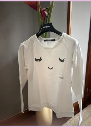 Bonita sudadera chica talla única pero como xs-s Marca la biciclette  Color blanco roto, marque: À bicyclette, état: Très bon état, taille: Taille unique, 9,95 €, 11,15 € Protection acheteurs incluse