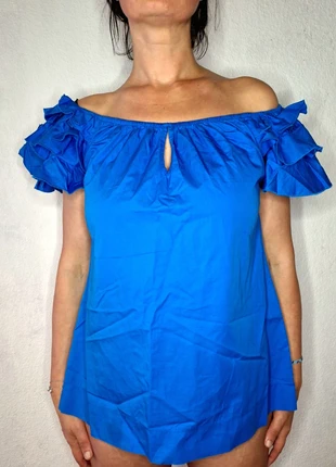 Top spalle scoperte blu Mitxra Made in Italy XL, marca: mitxra, estado: Novo sem etiquetas, tamanho: XL / 42 / 14, €14.99, €16.44 inclui Proteção do Comprador