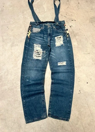 Vintage Japanese y2k Sukajan souvenir Flared rare jeans 00s, brand: Vintage Dressing, condizioni: Ottime, taglia: IT 40 | W30, €44.90, €47.85 include la Protezione acquisti