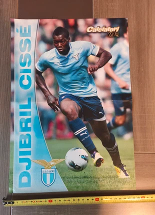 Poster Djibril Cissé football Lazio Roma foot collection Futbol Aja Auxerre Stade Abbé Deschamps, estado: Bom, €4.00, €4.90 inclui Proteção do Comprador