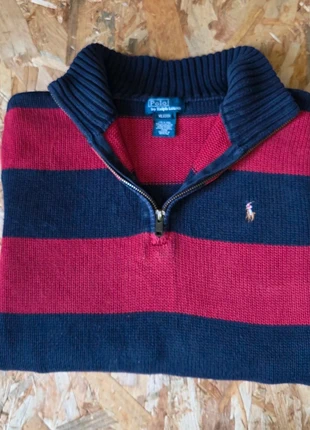 Pull half-zip 1/4zip Ralph lauren | bleu marine et rouge logo brodé| taille xl enfant, marque: Ralph Lauren, état: Très bon état, taille: XL, 39,00 €, 41,65 € Protection acheteurs incluse