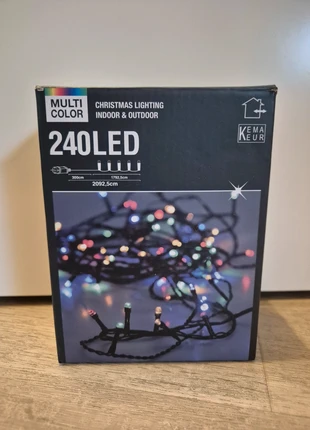 Multicolor kerstverlichting 240 led lampjes, merk: Multicolor, staat: Heel goed, € 5,00, € 5,95 inclusief Kopersbescherming