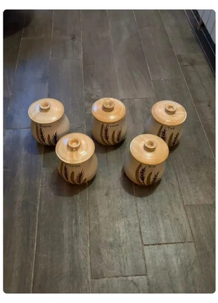 Lot de cinq pots en céramique pour condiments, marque: Vintage, état: Très bon état, 11,00 €, 12,25 € Protection acheteurs incluse