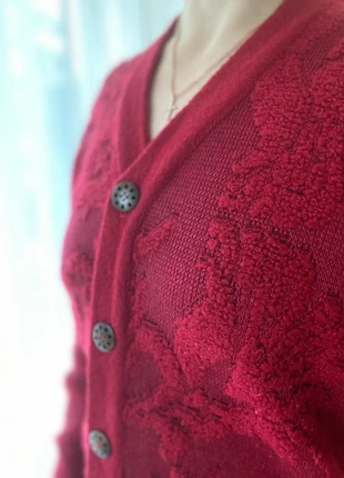 St. Bernard Cardigan • L–XL • 40% Wolle • Rot • Vintage Strukturstrick, brand: Vintage, condizioni: Ottime, taglia: XL / IT 46 / EU 42, €16.00, €17.50 include la Protezione acquisti