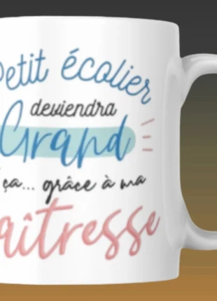Original et Tendance Petit écolier Deviendra Grand, Grâce à Ma Maitresse Maitre, marke: Mug, zustand: Sehr gut, 7,90 €, 9,00 € inklusive Vinted-Käuferschutz