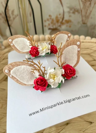 Christmas reindeer ears baby girls hair clips, brand: Clips, condition: New with tags, £6.50, £7.32 includes Buyer Protection