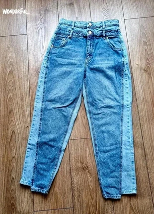 Jeans edición patchwork, marca: Stradivarius, estado: Muito bom, tamanho: M / 38 / 10, €18.90, €20.55 inclui Proteção do Comprador