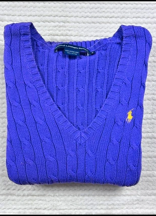 Sweat/Pull Cable Knit ,Torsadé Ralph Lauren Violet / Logo brodé Jaune / Taille M Femme, marke: Ralph Lauren, zustand: Sehr gut, größe: M / 38 / 10, 43,50 €, 46,38 € inklusive Vinted-Käuferschutz