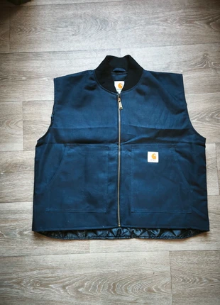 Veste Carhartt sans manches Bleu Marine L, marque: Carhartt, état: Neuf sans étiquette, taille: L, 42,00 €, 44,80 € Protection acheteurs incluse