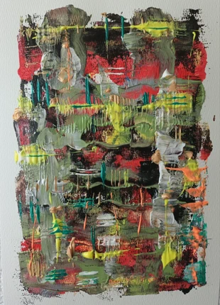 Pintura acrílico abstracto orginal en papel acuarela 300gr 21x29 cm, marque: Original, état: Neuf, 3,00 €, 3,85 € Protection acheteurs incluse