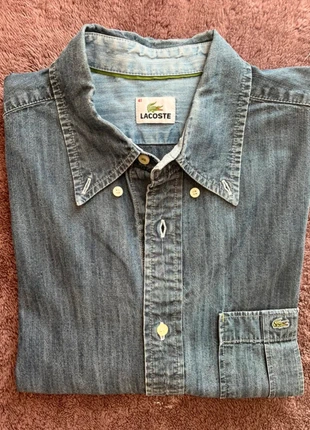 Chemise en jean Lacoste, marke: Lacoste, zustand: Sehr gut, größe: 41 | DE 54, 14,99 €, 16,44 € inklusive Vinted-Käuferschutz