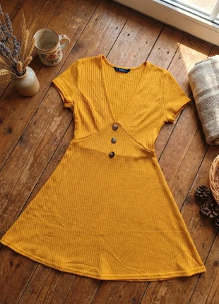 Vestito corto estivo color senape Shein - tg S, marque: Shein, état: Très bon état, taille: S / 36 / 8, 3,50 €, 4,38 € Protection acheteurs incluse