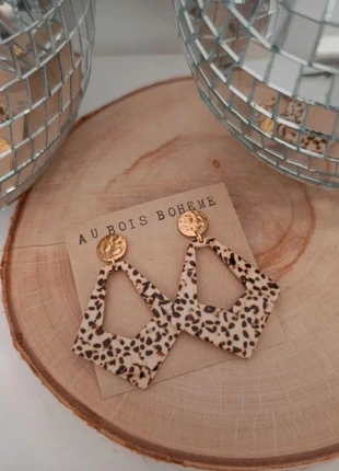 Boucles d'oreilles fantaisie léopard, marca: Fait Main, estado: Novo com etiquetas, €12.00, €13.30 inclui Proteção do Comprador Pro