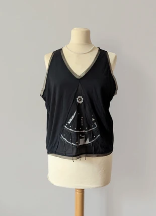 Top Vintage Marithé et François Girbaud Noir Strass Argent y2k Taille S 36 Femme, marque: Marithé + François Girbaud, état: Très bon état, taille: S / 36 / 8, 35,00 €, 37,45 € Protection acheteurs incluse