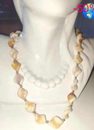 Collier en perle écru femme original pièce design, marque: Original, état: Très bon état, 18,00 €, 19,60 € Protection acheteurs incluse