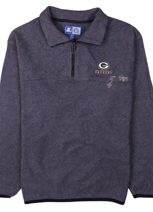Vintage 90's starter packers grey quarter zip fleece jumper m, brand: Starter, condition: Satisfactory, size: M, £8.00, £9.10 includes Buyer Protection Pro