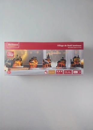 Melinera LED Christmas Village Set | 5 Hand-Painted Houses | Warm White Light, marca: Melinera, estado: Muito bom, €18.00, €19.60 inclui Proteção do Comprador