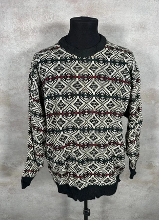 Pull Hiver Ethnic Vintage 80s 90s y2k St Michael noir creme jacquard taille M, marca: Vintage Dressing, estado: Muy bueno, tamaño: M, 27,00 €, 29,05 € Protección al comprador Pro incluida
