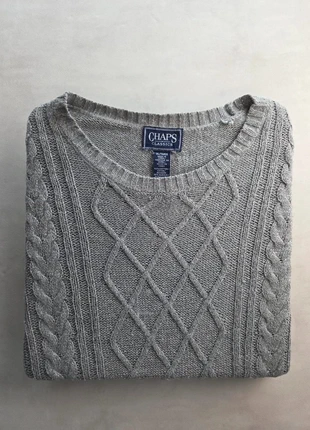 chaps classics pull torsadé brillant gris argent XL chic y2k vintage, brand: CHAPS, condition: Very good, size: XL / 42 / 14, €15.00, €16.45 includes Buyer Protection