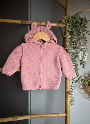 NEXT • Strickjacke • Rosa • 3–6 Monate | Baby Jacke mit Kapuze & Ohren Winter, marque: Next, état: Neuf sans étiquette, taille: 3-6 mois / 62 cm, 10,00 €, 11,20 € Protection acheteurs incluse