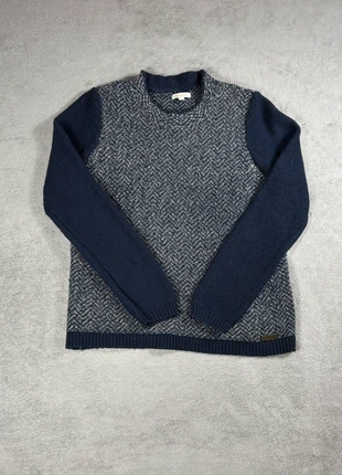 Pull à col rond gris et bleu marine en laine polyamide Barbour Fell Knit femme taille 14 L, marque: Barbour, état: Très bon état, taille: L / 40 / 12, 36,00 €, 38,50 € Protection acheteurs incluse
