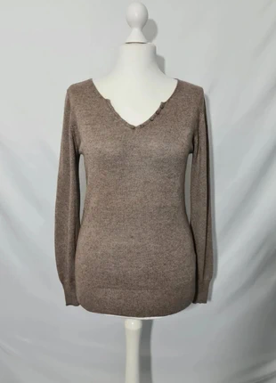 Pull taupe col V T. L – inscription “Thriller” au dos, inspiré Michael Jackson, marque: version sud, état: Très bon état, taille: L / 40 / 12, 5,00 €, 5,95 € Protection acheteurs (Pro) incluse