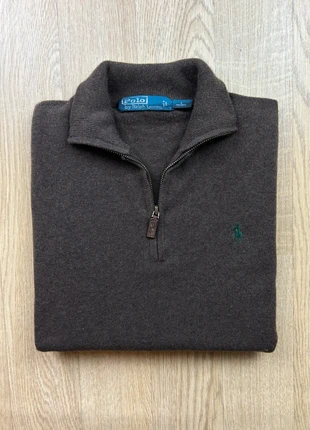 Half Zip Ralph Lauren marron 100% laine mérinos – Taille S homme, marque: Ralph Lauren, état: Très bon état, taille: S, 90,00 €, 95,20 € Protection acheteurs incluse