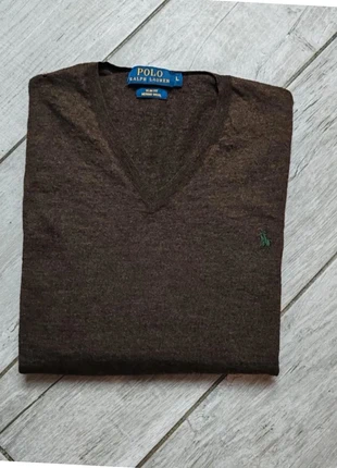 Pull col V homme Ralph Lauren taille M marron, marque: Ralph Lauren, état: Bon état, taille: M, 25,00 €, 26,95 € Protection acheteurs (Pro) incluse