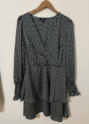 New look Tall Black & White Polka Dot Long Sleeve Dress – Size 14, brand: New Look, condition: Very good, size: M / UK 12-14, £3.50, £4.38 includes Buyer Protection