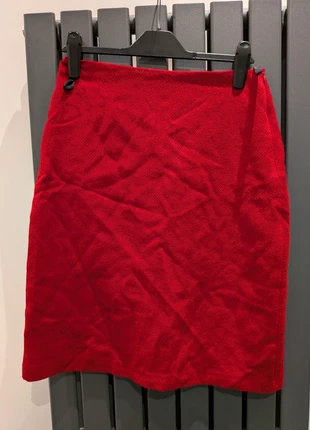 M&S 100% Pure New Wool Mini Skirt - Bright Red - UK 12, brand: Marks & Spencer, condition: Very good, size: L / UK 16-18, £8.00, £9.10 includes Buyer Protection