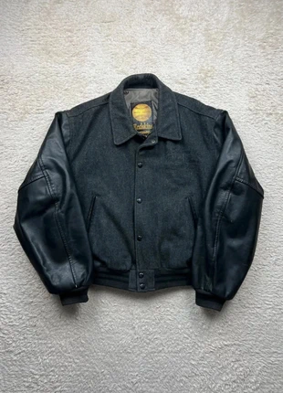 Blouson teddy cuir laine Redskins Garment Baseball vintage US 90's - cuir noir - XXL homme, merk: Redskins, staat: Heel goed, maat: XXL, € 179,00, € 188,65 inclusief Kopersbescherming