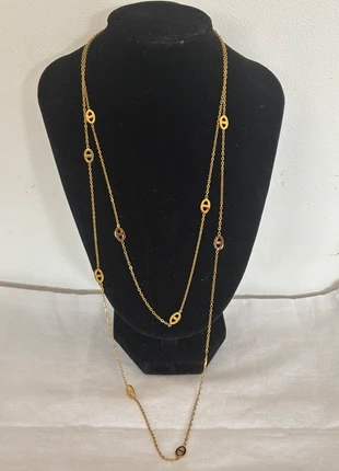 Collier chaîne nez de cochon doré en acier inoxydable, état: Neuf avec étiquette, 12,00 €, 13,30 € Protection acheteurs incluse