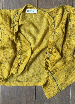 Gilet court jaune moutarde à volant - Mais il est ou le soleil - Taille S, marque: Mais il est où le soleil ?, état: Très bon état, taille: S / 36 / 8, 8,00 €, 9,10 € Protection acheteurs incluse