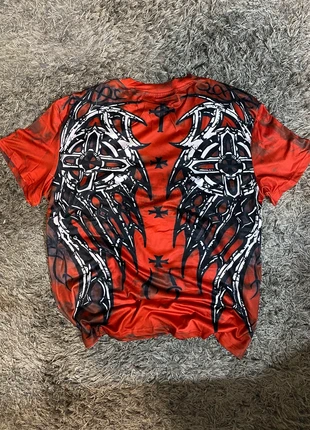 Affliction red skull wings t shirt, brand: Affliction, condizioni: Buone, taglia: L, €22.00, €23.80 include la Protezione acquisti