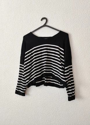 Camisola às riscas com decote redondo 🖤 Tamanho único, marque: Local, état: Très bon état, taille: Taille unique, 5,00 €, 5,95 € Protection acheteurs incluse